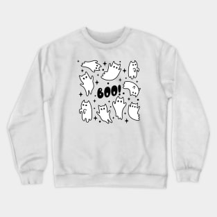 Boo Halloween Cat Ghosts Crewneck Sweatshirt